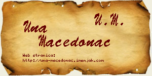Una Macedonac vizit kartica
